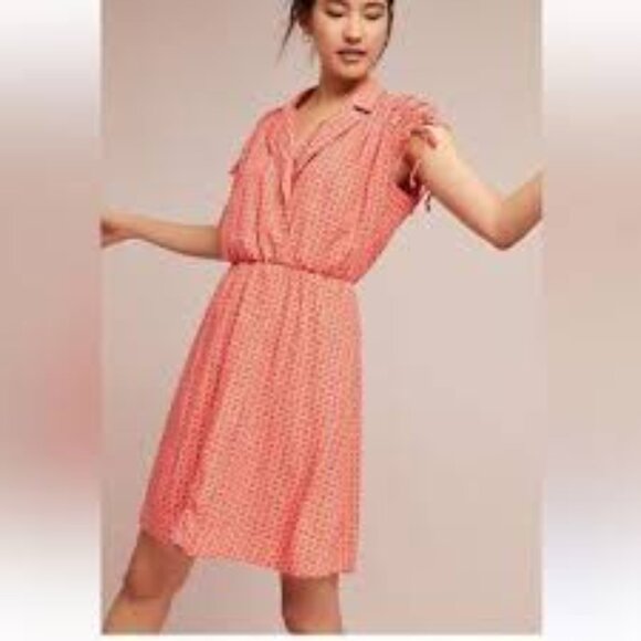 Maeve Dresses & Skirts - Maeve Anthropologie Carlotta Ruched Shirtdress Pullover Size Small